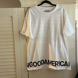 ✨NWOT✨ GOOD AMERICAN Oversized White Tee in A Size 2 small/medium Fits like XL